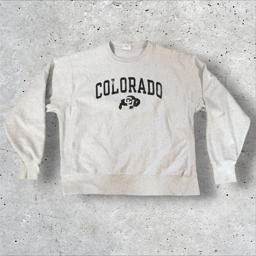 Champion Reverse Weave Colorado Buffaloes Crewneck Sweatshirt Mens XL Gray NCAA